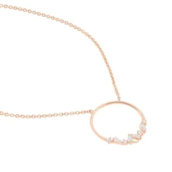Collier Celene Argent Rose Oxyde De Zirconium