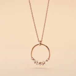 Collier Celene Argent Rose Oxyde De Zirconium