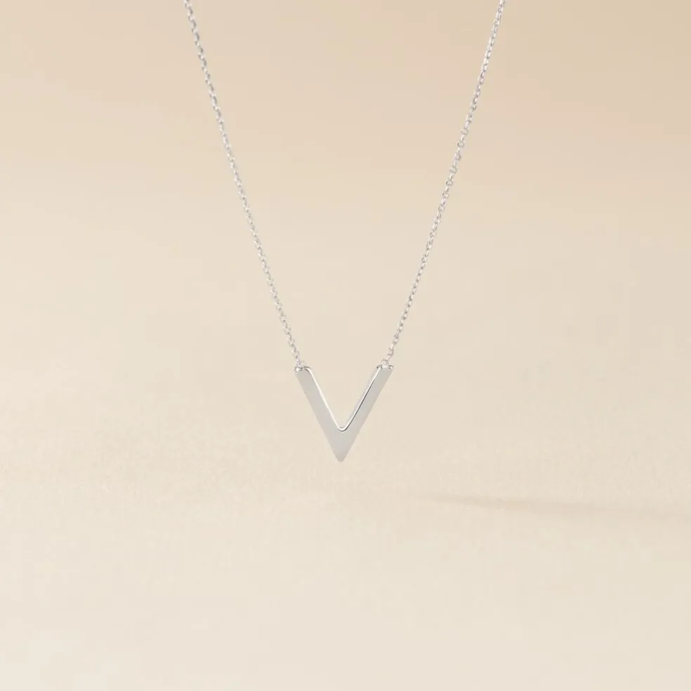 Collier Celene Or Blanc