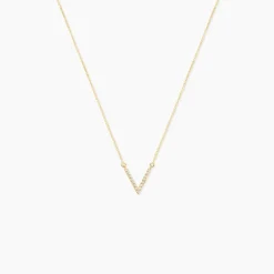 Collier Celene Or Jaune Oxyde De Zirconium