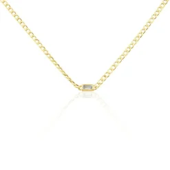 Collier Chain Or Jaune Topaze