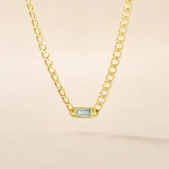 Collier Chain Or Jaune Topaze