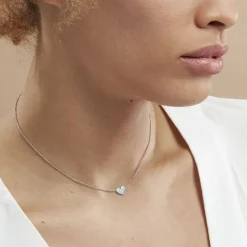 Collier Chandana Argent Blanc