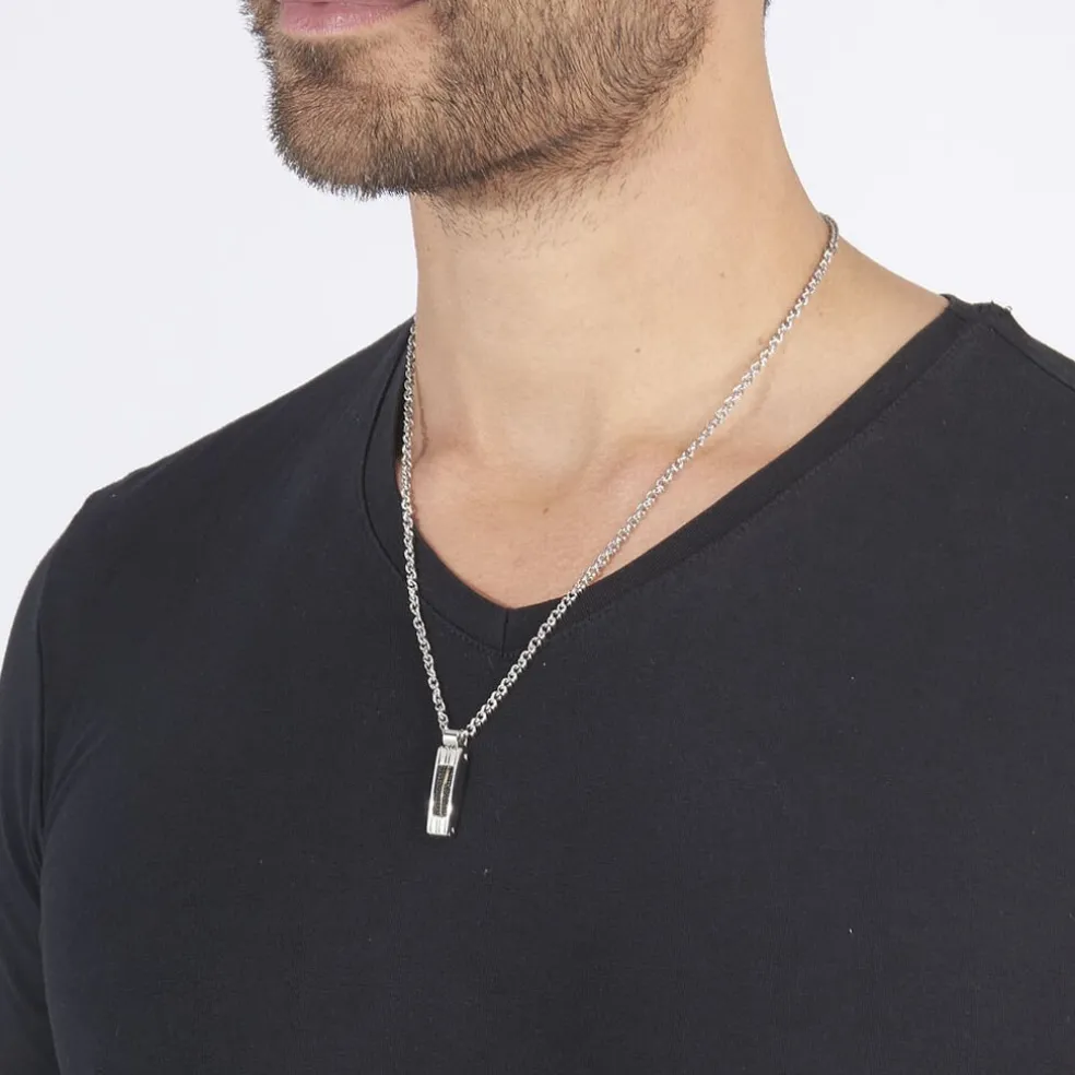 Collier Charlie-rose Acier Blanc