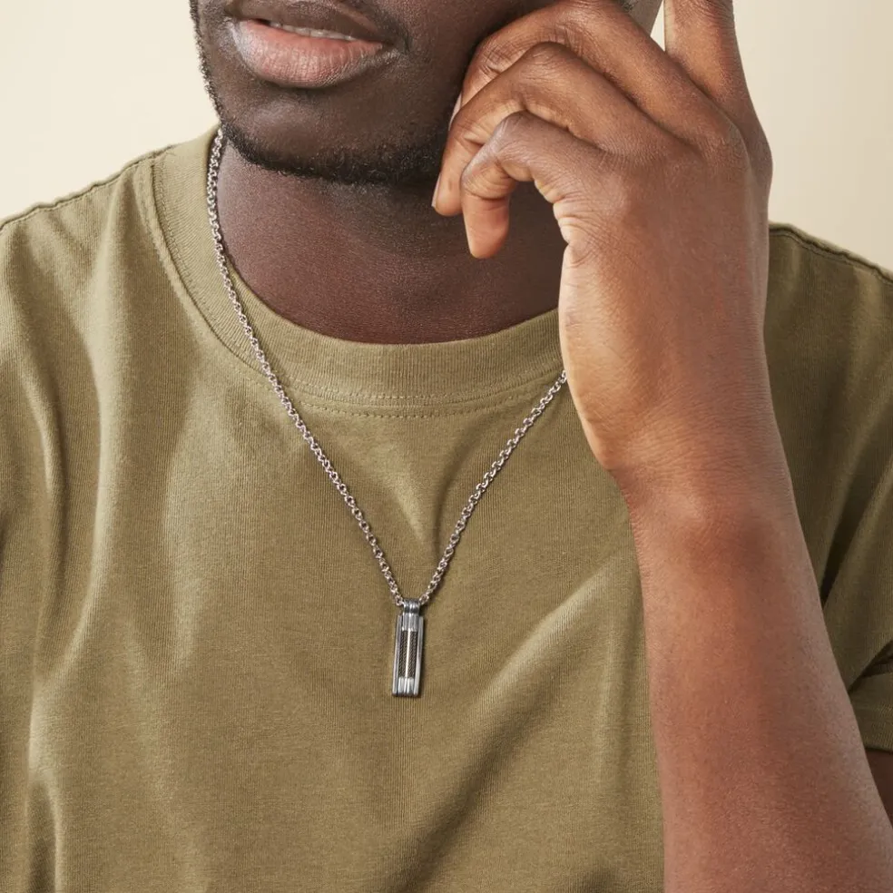 Collier Charlie-rose Acier Blanc