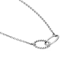 Collier Cherise Argent Blanc