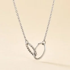 Collier Cherise Argent Blanc