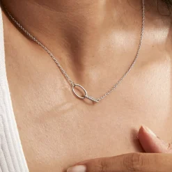 Collier Cherise Argent Blanc