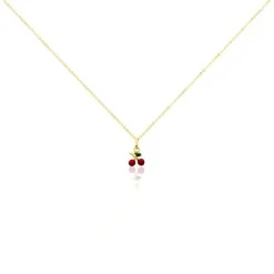 Collier Cherry Cerise Or Jaune