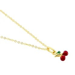 Collier Cherry Cerise Or Jaune