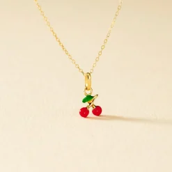 Collier Cherry Cerise Or Jaune