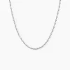 Collier Ciana Torsade Diamante Argent Blanc