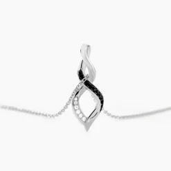 Collier Claudia Argent Blanc Oxyde De Zirconium