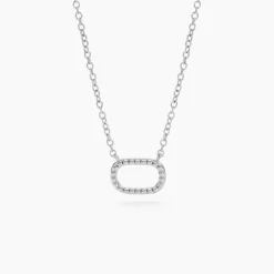 Collier Clem Argent Blanc