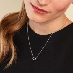 Collier Clem Argent Blanc