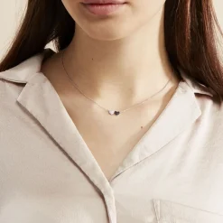 Collier Clementine Argent Blanc Oxyde De Zirconium