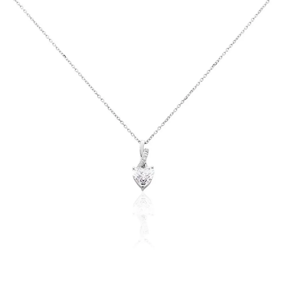 Collier Clothilde Or Blanc Oxyde De Zirconium