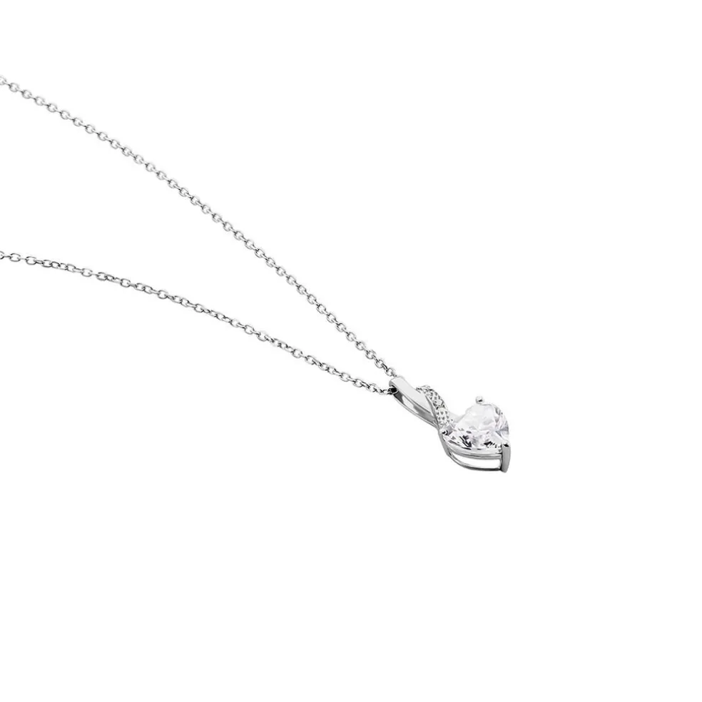 Collier Clothilde Or Blanc Oxyde De Zirconium