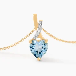 Collier Clothilde Or Jaune Topaze Oxyde De Zirconium