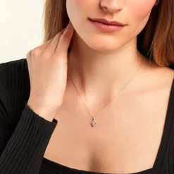 Collier Clothilde Or Jaune Topaze Oxyde De Zirconium