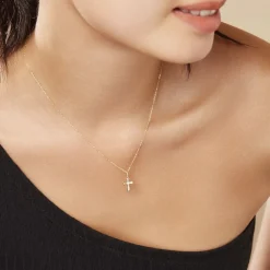 Collier Cobeia Or Jaune Oxyde De Zirconium