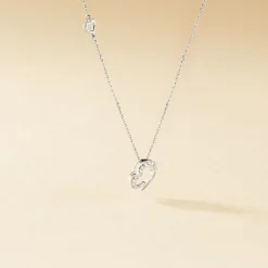 Collier Coeur Ktl Or Blanc Diamant