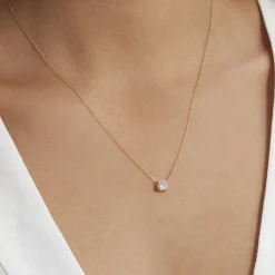 Collier Collection Aphrodite Or Jaune Diamant Synthetique