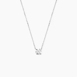 Collier Collection Aphrodite Or Blanc Diamant Synthetique
