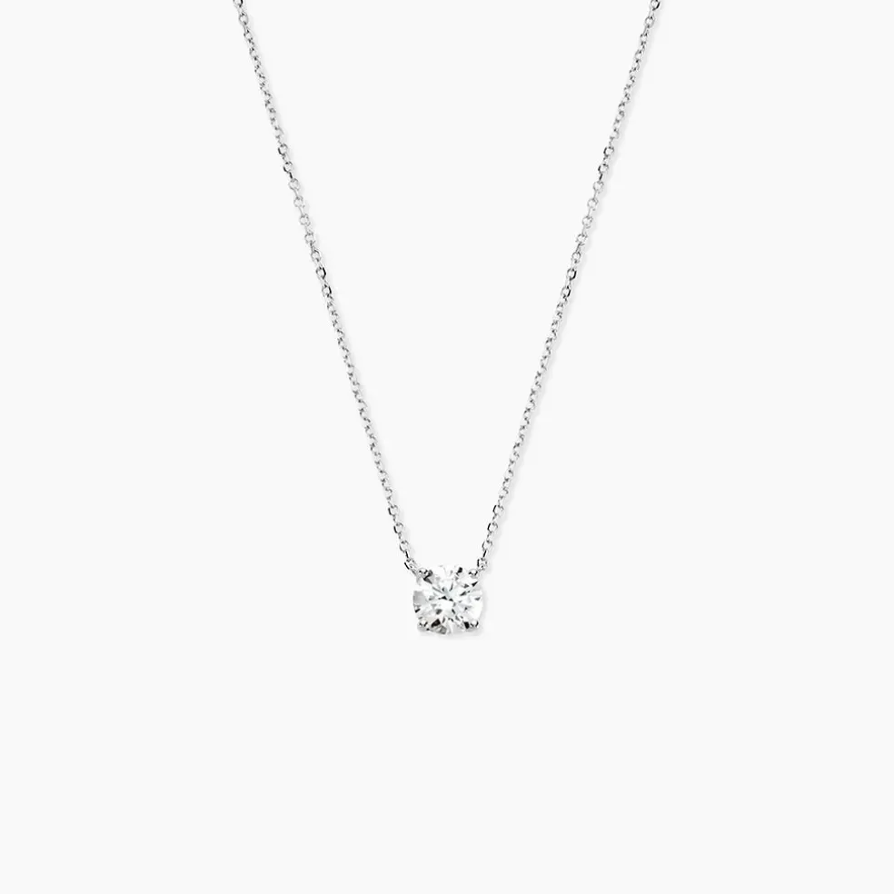 Collier Collection Aphrodite Or Blanc Diamant Synthetique