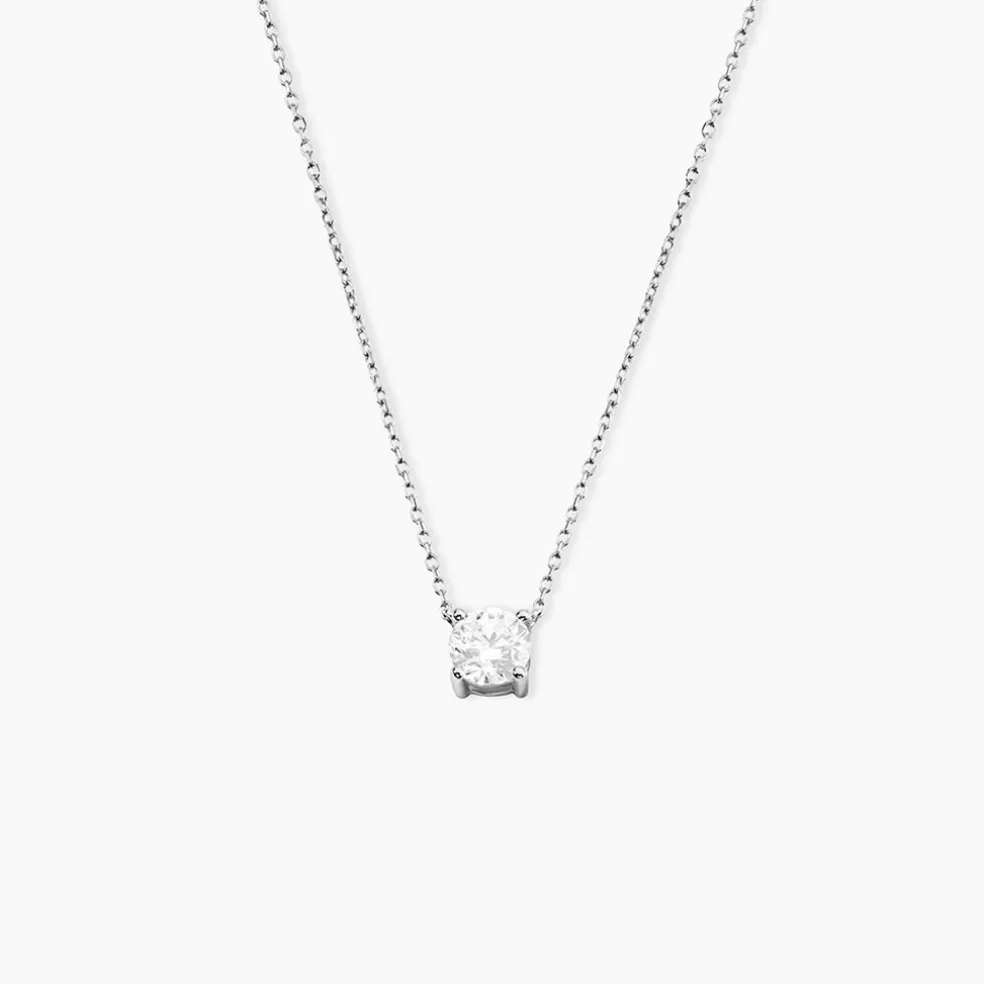 Collier Collection Aphrodite Or Blanc Diamant Synthetique