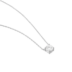 Collier Collection Aphrodite Or Blanc Diamant Synthetique