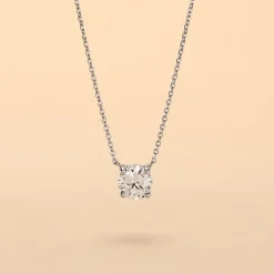 Collier Collection Aphrodite Or Blanc Diamant Synthetique
