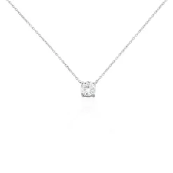 Collier Collection Aphrodite Or Blanc Diamant Synthetique