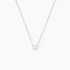 Collier Collection Aphrodite Or Blanc Diamant Synthetique