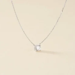 Collier Collection Aphrodite Or Blanc Diamant Synthetique