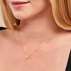 Collier Collection Icone Or Jaune Diamant Synthétique