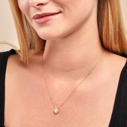 Collier Collection Icone Or Jaune Diamant Synthétique