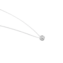 Collier Columbine Or Blanc Oxyde De Zirconium Blanc