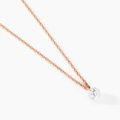Collier Constantin Argent Rose Oxyde De Zirconium