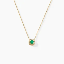 Collier Cosimo Or Jaune Emeraude Diamant