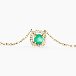 Collier Cosimo Or Jaune Emeraude Diamant