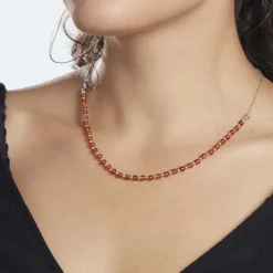 Collier Costin Argent Ambre