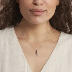 Collier Courbes Or Blanc Diamant