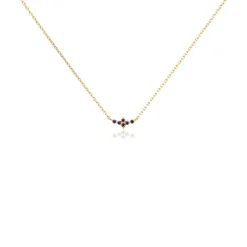 Collier Céphée Plaqué Or Doré Pierres De Synthèses