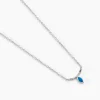 Collier Cyane Argent Blanc Turquoise