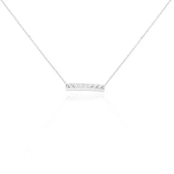 Collier Cyprine Or Blanc Diamant