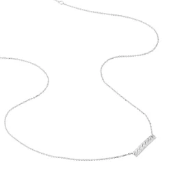 Collier Cyprine Or Blanc Diamant