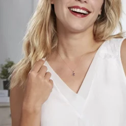 Collier Dalil Or Jaune Amethyste Oxyde