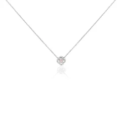 Collier Dally Argent Blanc Quartz Oxyde De Zirconium