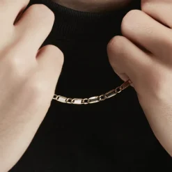 Collier Danae Plaquette Or Bicolore